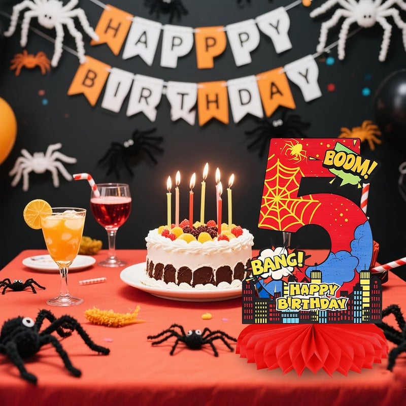 Model 3 Digital Spider Honeycomb Ornaments Cute Paper Craft Decorative Signs - Image 1