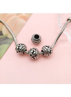 Hollow Round 9mm Beads Alloy Spacers DIY Jewelry 16482-ancient silver hollow butterfly big hole bead 9x 10-hole 4-1.6g