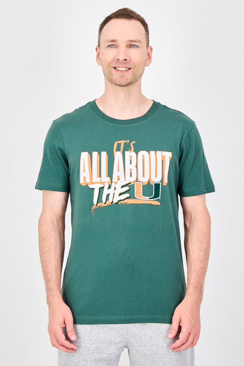Fanatics Men Sportswear Fit Mars Hill University Short Sleeve Basketball T-Shirt, Dark Green - Image 1