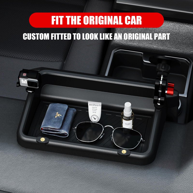 HOUCLEMIC Dashboard Behind Screen (8-Inch) Storage Box for 2026 2025 2024 Toyota Tacoma & 2025 2026 4runner Accessories, Center Console Organizer Tray with Anti-Slid Pad for 4th Gen Tacoma (8 Inch Screen only) - Image 5