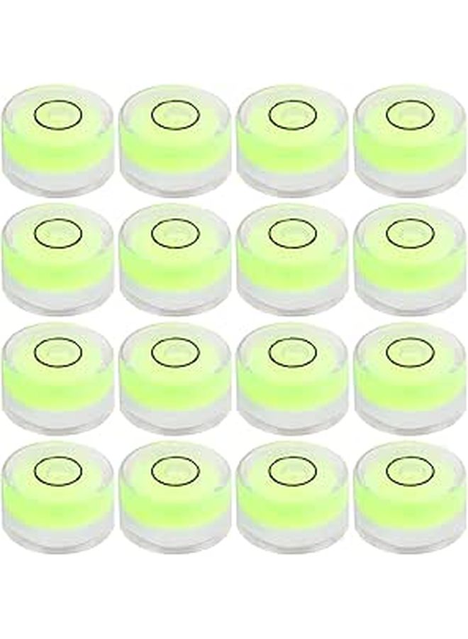 16Pcs Circular Bubble Level Set 15Mm Diameter Green Precision Measuring Tool - Image 1