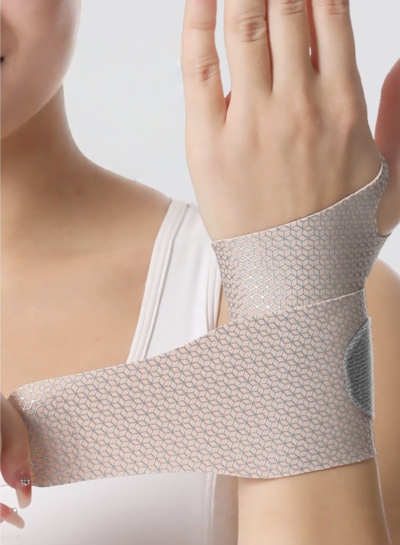 2 قطعة دعامة معصم رفيعة للغاية لدعم النفق الرسغي ، وتخفيف الآلام ، والتهاب المفاصل ، والتهاب الأوتار ، ولفائف المعصم المرنة لليدين اليمنى واليسرى - ضغط ودعم لعشاق اللياقة البدنية (لون البشرة) - Image 2