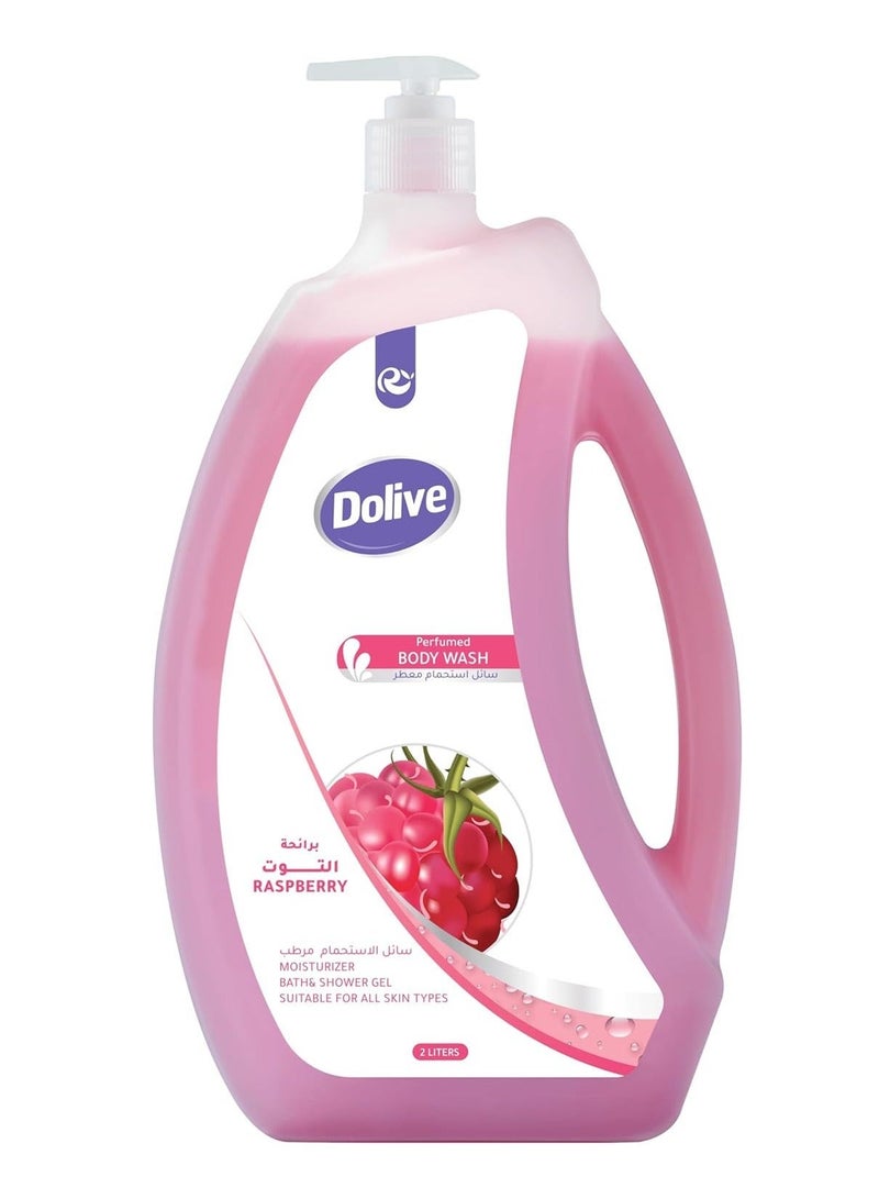 Perfumed Body Wash Moisturizer Bath & Shower Gel Suitable For All Skin Types Raspberry 2000ml