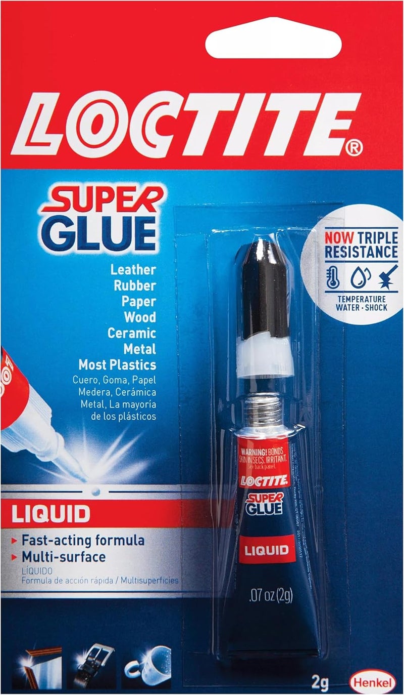Loctite Super Glue Liquid Fast Acting, Clear Superglue, Cyanoacrylate Adhesive Instant Glue, Super Quick Dry - .07 fl oz Tube, Pack of 1 Personal & public compatible - Image 1