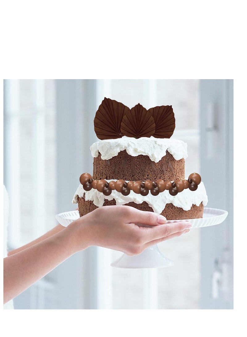 SYOSI قالب ورقة مروحة افعلها بنفسك 3D قالب صمغ اللؤلؤ قالب زهور مروحة نخيل ورقة بوهو قوالب شوكولاتة قالب نصف كروي قوالب سكر مصاصة قوالب حلوى قالب سيليكون مصباح شمع قالب طين للحرف 5 قطع - Image 5