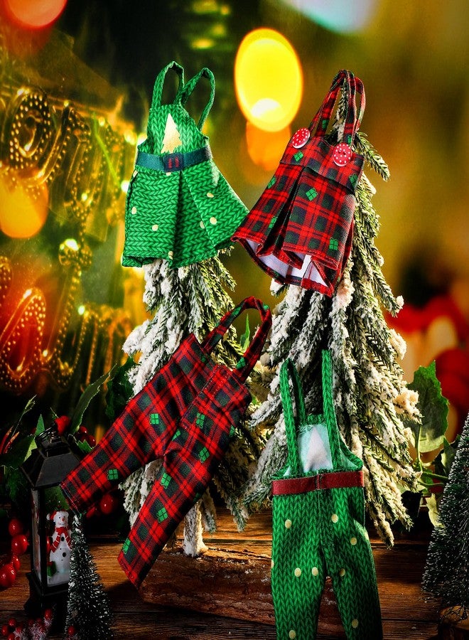 هونغداو، قطعتان من إكسسوارات عيد الميلاد، ملابس الدمى، بيجامات وقميص نوم للأولاد والبنات، على شكل شجرة عيد الميلاد والجوارب (لطيفة) - Image 5