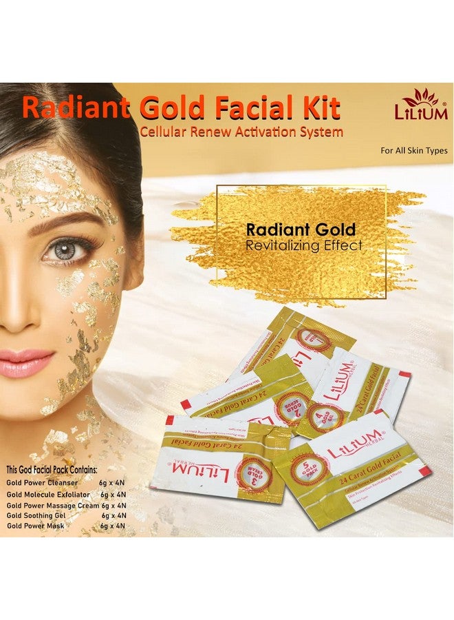 Lilium Diamond & Gold Facial kit Pack of 2 For Nourishes Skin and Cellular Renew Activation System, 120g - Image 2
