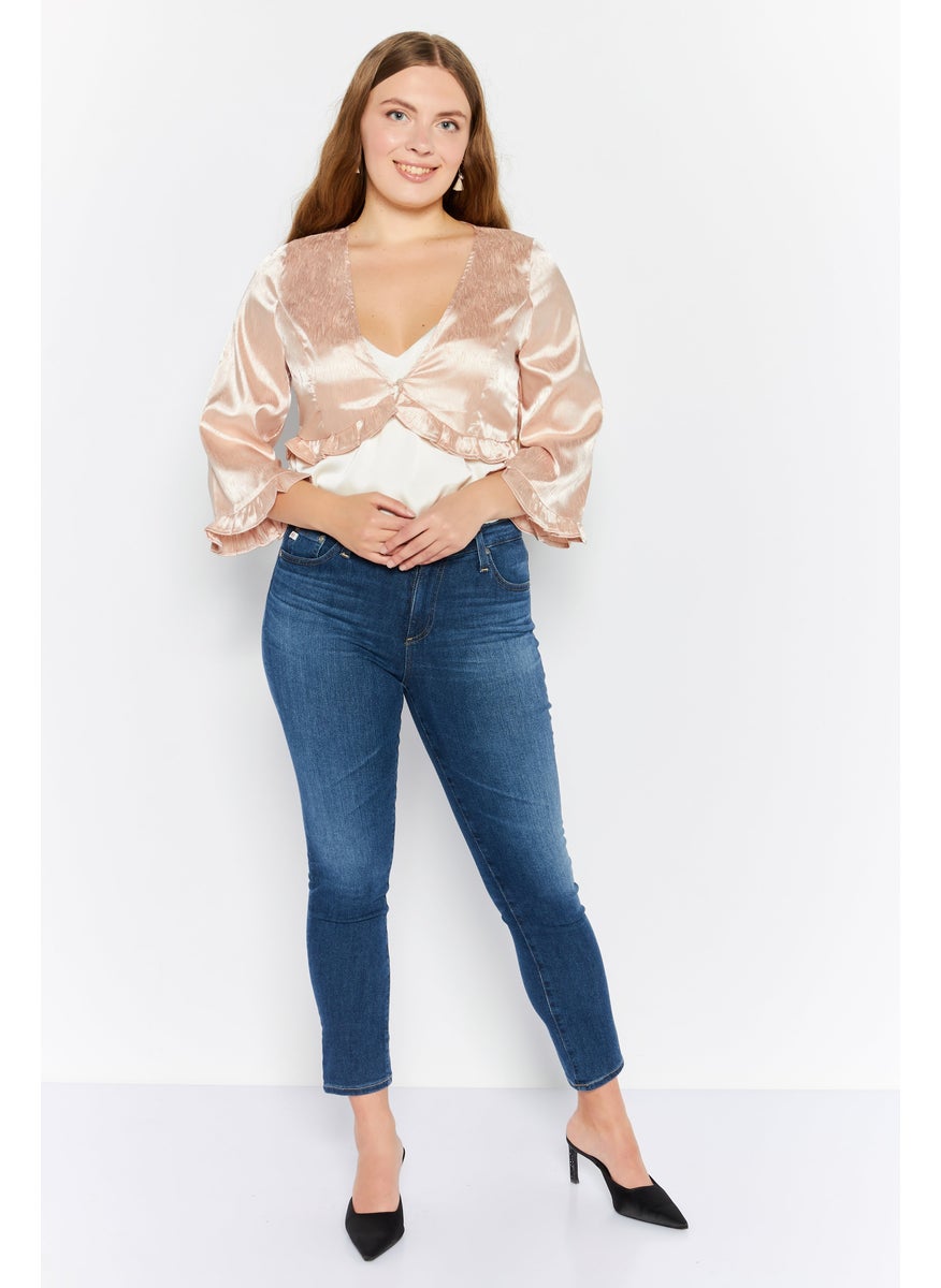 Women V-Neck Long Sleeves Plain Top, Pink - pzsku/Z15614C4E95CF604AEA3CZ/45/_/1726067121/6d730baf-40bd-4898-ac7a-e668029e0ebb