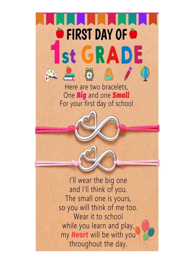 UPROMI First Day of First Grade Bracelet, Back to School Bracelet Mommy and Me Mom and Daughter - Image 1