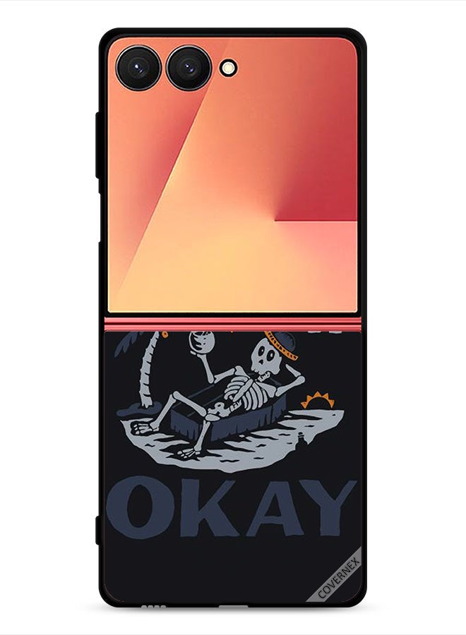 Covernex Samsung Galaxy Z Flip7 Protective Case Cover Everything Is Gonna Be Ok - Image 1