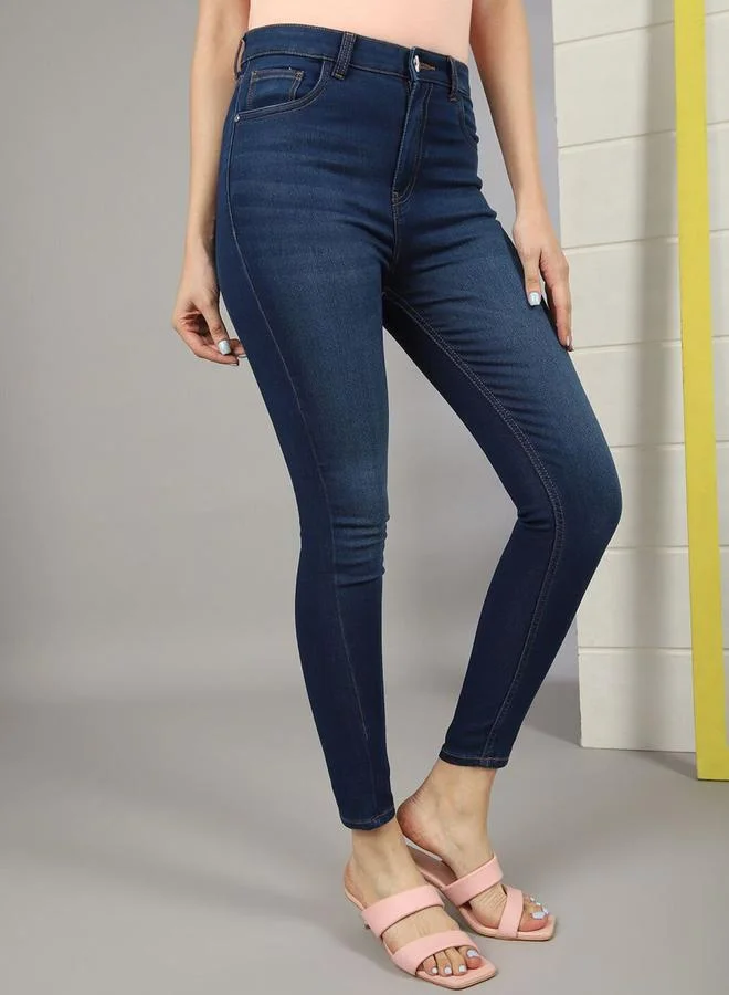 Freehand Freehand Women Blue Skinny Fit Faded Jeans