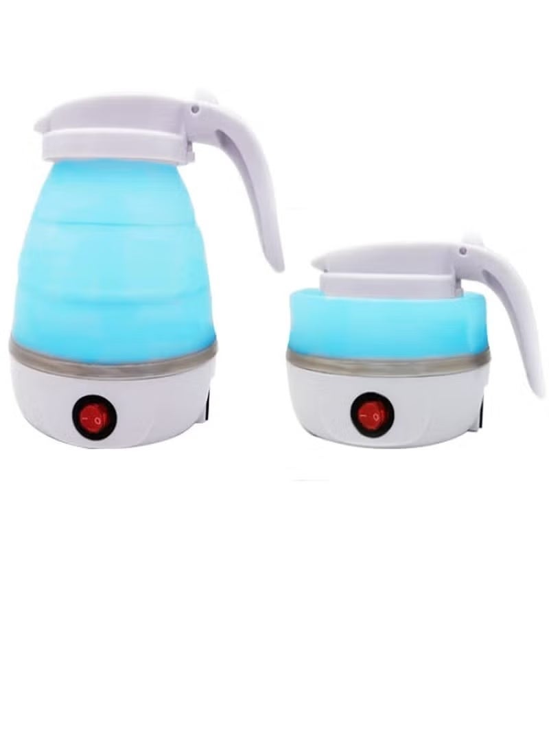 جينيكست غلاية كهربائية محمولة للسفر قابلة للطي غلاية مياه سريعة الغليان 110 فولت - 220 فولت 600 مل للاستخدام المنزلي - Image 1