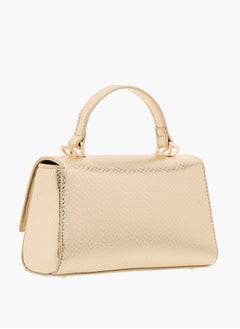 Flora Bella By Shoexpress Women Textured Satchel Bag with Grab Handle and Button Closure Ramadan Collection  - Image 2