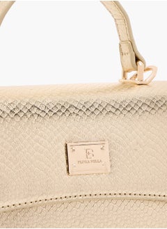 Flora Bella By Shoexpress Women Textured Satchel Bag with Grab Handle and Button Closure Ramadan Collection  - Image 3