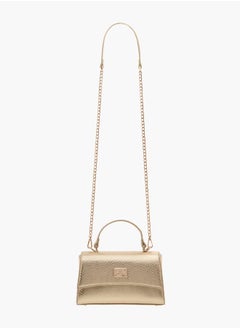 Flora Bella By Shoexpress Women Textured Satchel Bag with Grab Handle and Button Closure Ramadan Collection  - Image 1
