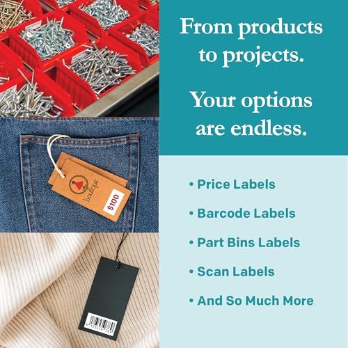 Premium Label Supply White Sticker Barcode Labels – 1.5" x 0.5" – Laser/Inkjet Compatible – (100 per Sheet), 25 Sheets – 2,500 Total Adhesive Labels - Image 2