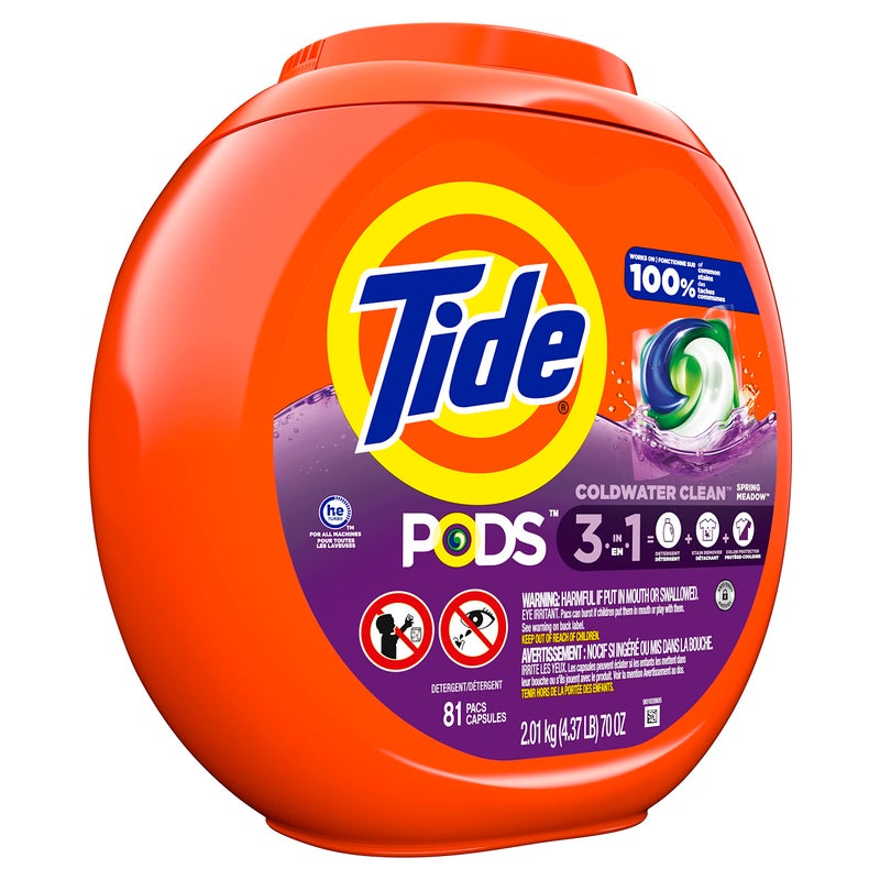 Tide PODS Laundry Detergent Soap Pods, Spring Meadow, 81 count - Image 3
