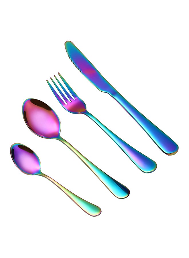 4-Piece Flatware Set Multicolour Knife: 23x2.1cm