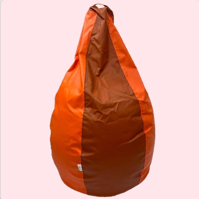 OHSTORE Premium Bean Bag Chair Ultra Comfortable Durable Faux Leather Cover Lightweight Ergonomic Lounge Seat for Home Office Gaming Relaxation OrangeBrown 2XLBB - Image 3