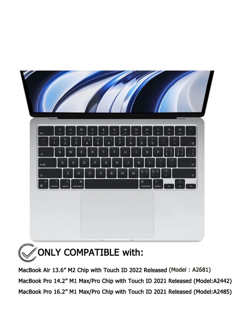 Generic Premium Silicone Keyboard Cover for 2024 2023 M2 M3 M4 MacBook Air 15" A2941 A3114 A3241, M2 M3 M4 MacBook Air 13.6" A2681 A3113 A3240, MacBook Pro 14" 16" A3112/A3401/A2442/ A2779/A2918/ A2992/A3185  and A3186/A3403/ A2485/ A2780/ A2991 M4 M3 M2 M1 Pro/Max,Black  - Image 3