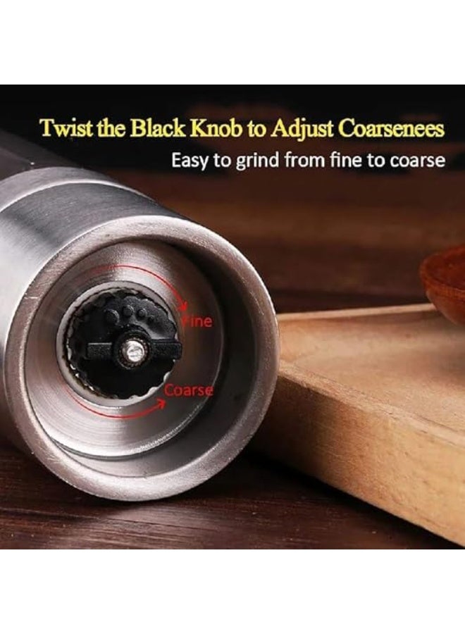 A professional metal spice grinder with a control button to adjust grind settings and a transparent body for intelligently coordinating and organizing kitchen flavors. - Image 3