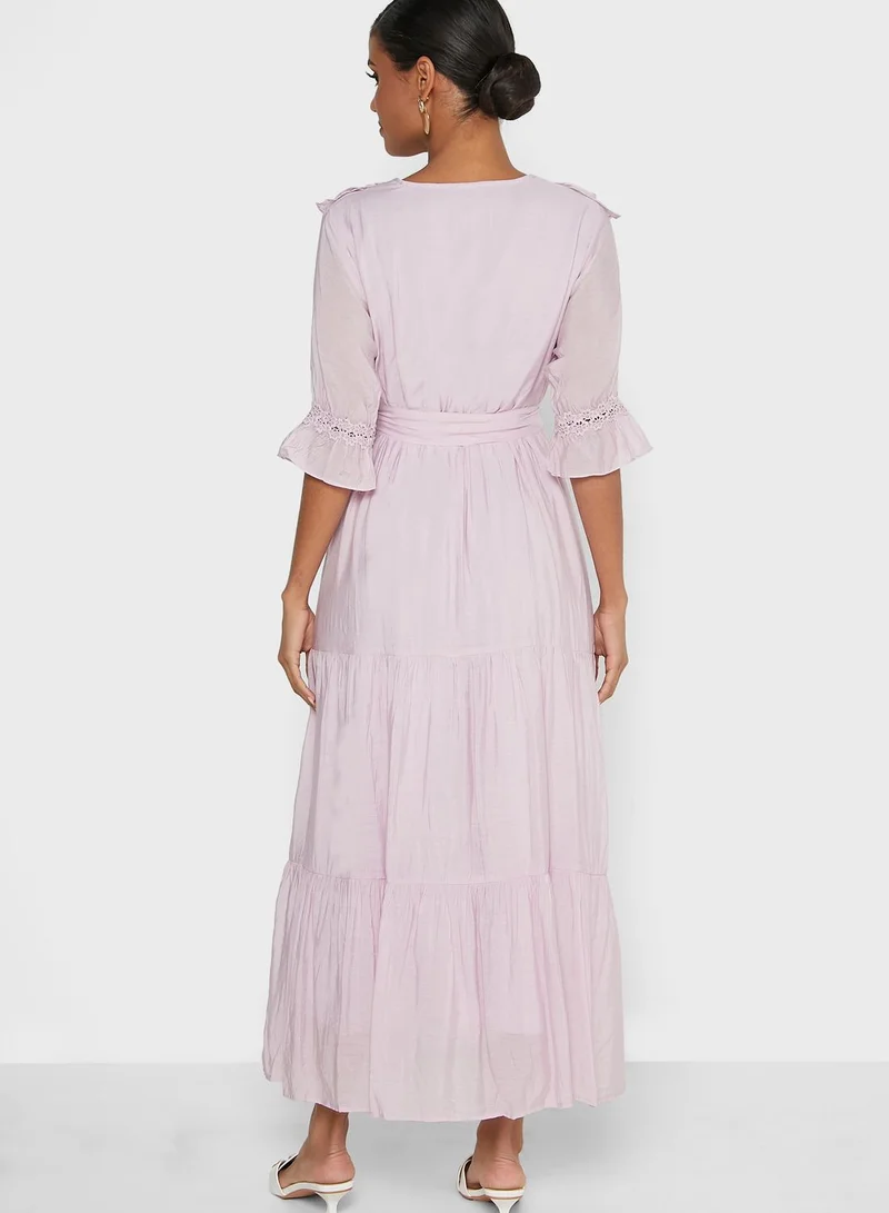 Khizana Ruffle Neck Detail Dress