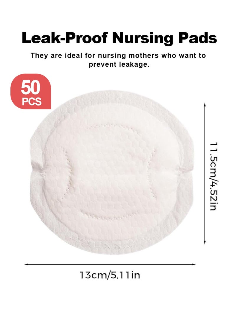 URbazaar 50 count Disposable Breast Pads Medical-grade Nursing Pads Super Absorbent Nursing Pad Breastfeeding Essentials Sterilized Individually Packed - Image 2