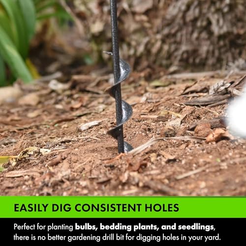 Yard Butler مثقاب حفر روتو إيرث 18 بوصة من يارد باتلر، IREA-4 - أداة حفر لزراعة المصابيح بسهولة - مثقاب متعدد الاستخدامات - أداة حديقة ثقيلة - فولاذ مطلي بالبودرة - مقاوم للصدأ - Image 3