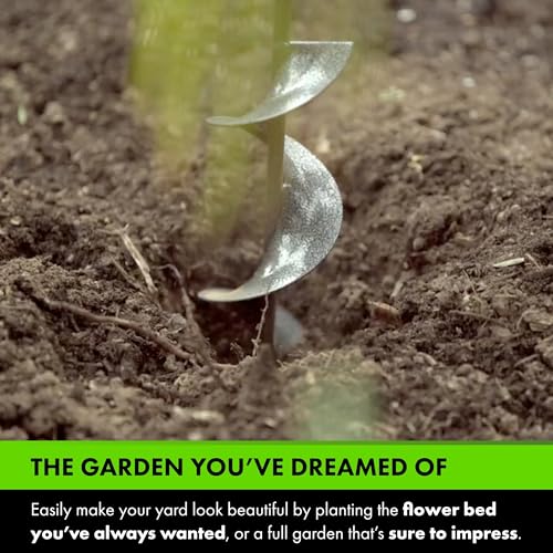 Yard Butler مثقاب حفر روتو إيرث 18 بوصة من يارد باتلر، IREA-4 - أداة حفر لزراعة المصابيح بسهولة - مثقاب متعدد الاستخدامات - أداة حديقة ثقيلة - فولاذ مطلي بالبودرة - مقاوم للصدأ - Image 5