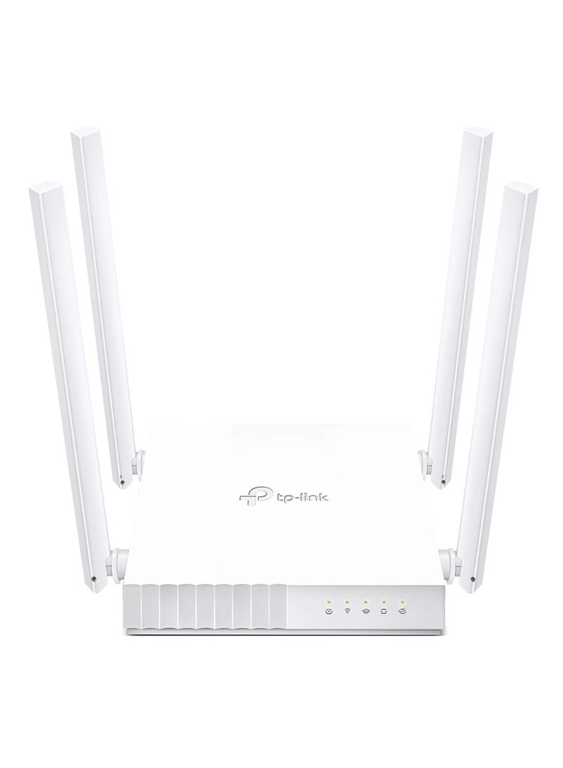 Archer C24 AC750 Dual Band Wireless Router, 4 External Antennas, 1 WAN+4 LAN Ports, 3-in-1 Multiple Modes, Parental Controls, White - Image 1