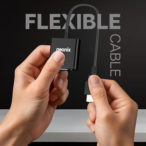 Geonix Befit HDV | HDMI to VGA Adapter with Full HD 1080p @ 60Hz Native Resolution, Gold Plated connectors, Plug & Play Usage, Strong and Durable Build Quality - Image 3
