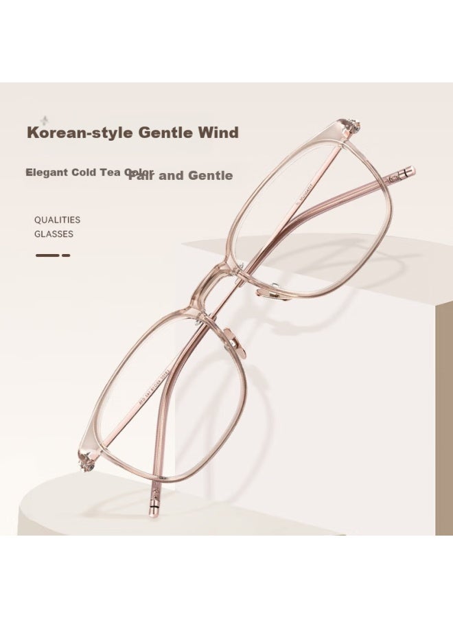Zeiss Myopia Gl For Women, Prescription Available, Plain Square Frame To Make Face Look Smaller, Glossy Black, Ouna Gl Frame - Image 3