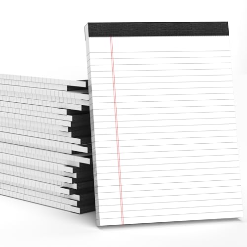 Aidunmis 24 Pack Legal Pads 8.5 x 11 White Note Pads 8.5 x 11 Notepads 8.5 x 11 Wide Ruled White Writing Pads of Paper 8.5 x 11 Legal Notepads 8.5 x 11 White Lined Paper Pads 30 Sheets Per Legal Note Pads - Image 1