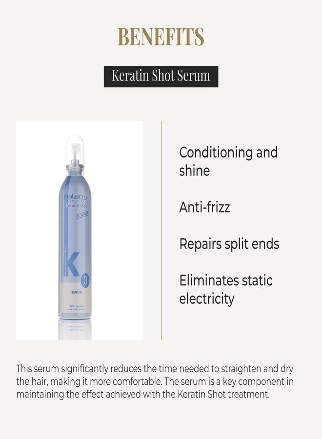SALERM - Hair Serum - Keratin Shot Finish Serum - 100 ml - Final Touch for Keratin Shot - Conditioning and Shine - Anti-Frizz - Repairs Split Ends - Eliminates Static - Image 3