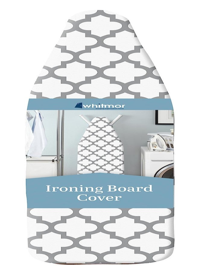 Whitmor 6880-833-MEDFGRY Deluxe Scorch Resistant Ironing Board Cover and Pad, Medallion Gray - Image 1