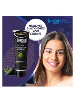 Junsui Whitening Oil Control Charcoal Face Wash 100g  - Image 1