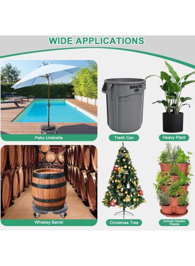 NANAO Plant Caddy with Wheels, Adjustable 15-21 inch, Heavy Duty, Rolling Plant Stand, Outdoor Use - Image 4