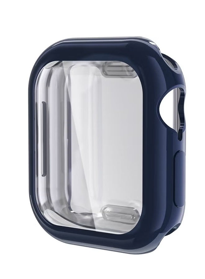 هابي دي مجموعة حماية شاشة كاملة من TPU 3 قطع لسلسلة Apple Watch 11 مقاس 42 ملم / سلسلة 10 مقاس 42 ملم باللون الشفاف / الأسود / الأزرق - Image 5