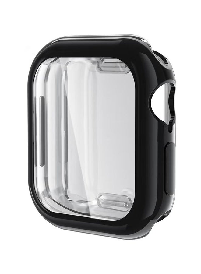 هابي دي مجموعة حماية شاشة كاملة من TPU 3 قطع لسلسلة Apple Watch 11 مقاس 42 ملم / سلسلة 10 مقاس 42 ملم باللون الشفاف / الأسود / الأزرق - Image 3