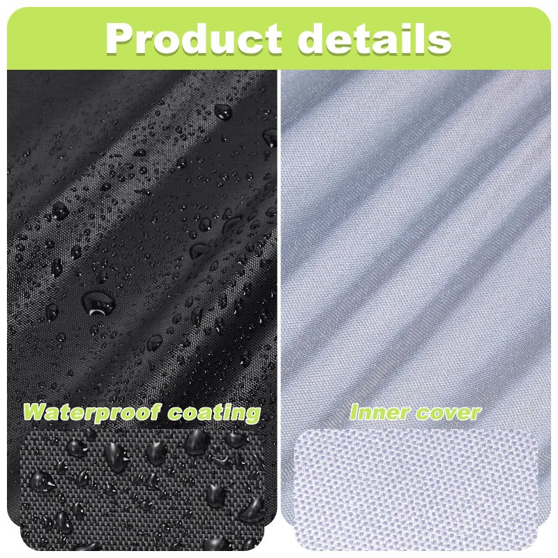 Uranshin Stacking Outdoor Chair Cover Waterproof, Uranshin Outdoor Patio Furniture Covers Stacked Chairs 210D, Lounge Chair Covers Outdoor Stack Chairs for All Weather Protection, Black, 25"L x 25"W x 47â€H - Image 3
