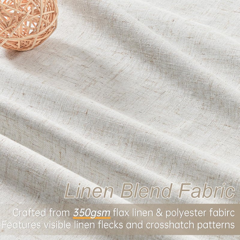 Topfinel 92 Inch Long Black Out Custom Drapery Panels  Double Pinch Pleated Window Coverings  Kids Summber Boho Farmhouse Heat Blocking Sound Block Back Tab Curtains for Patio Sunroom Bay Window - Image 4