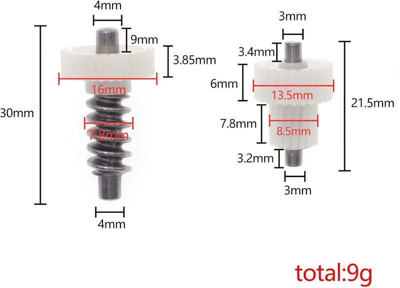 Wivplex 10pcs Electric Folding Motor Gear for Cars - Image 3