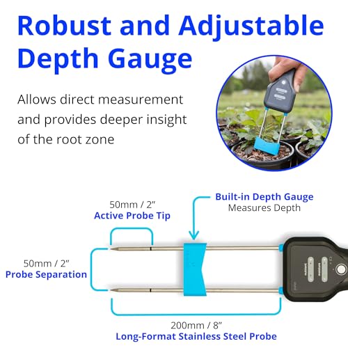 Bluelab Pulse Meter - Handheld Digital Soil Meter Measures Nutrients (TDS), Moisture & Temperature directly from the Root Zone - Grow Healthier Plants with Fast, Accurate Measurements - Image 4