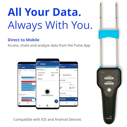 Bluelab Pulse Meter - Handheld Digital Soil Meter Measures Nutrients (TDS), Moisture & Temperature directly from the Root Zone - Grow Healthier Plants with Fast, Accurate Measurements - Image 3