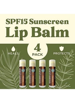 Spf Lip Balm 4Pack By Lip Sunscreen Spf 15 Organic Ingredients Vanilla Flavor Beeswax Coconut Oil Vitamin E Hypoallergenic Paraben Free Gluten Free - pzsku/Z156230A53EFD3A9C1100Z/45/_/1661189598/9049ef30-a78c-406c-93f7-01707db1e91e