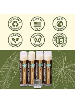 Spf Lip Balm 4Pack By Lip Sunscreen Spf 15 Organic Ingredients Vanilla Flavor Beeswax Coconut Oil Vitamin E Hypoallergenic Paraben Free Gluten Free - pzsku/Z156230A53EFD3A9C1100Z/45/_/1661189599/536699c6-6fdf-4c4a-8a8d-cfcbb05e7514