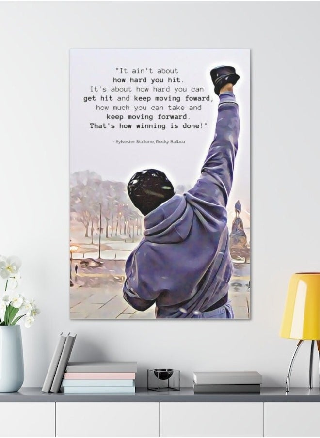 Generic - Rocky Balboa Quote Poster, Rocky Poster Wall Decor, Motivational Quotes Wall Art, Sylvester Stallone Motivation Poster, Sly Stallone Poster - Image 1