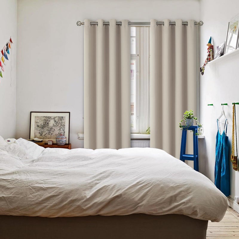 BGment Room Darkening Curtains 108 Inches Long - Grommet Thermal Insulated Drapes Window Treatment Curtains for Bedroom  2 Panels  52 x 108 Inch  Camel - Image 2