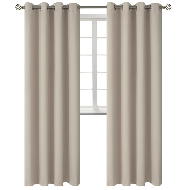 BGment Room Darkening Curtains 108 Inches Long - Grommet Thermal Insulated Drapes Window Treatment Curtains for Bedroom  2 Panels  52 x 108 Inch  Camel - Image 1