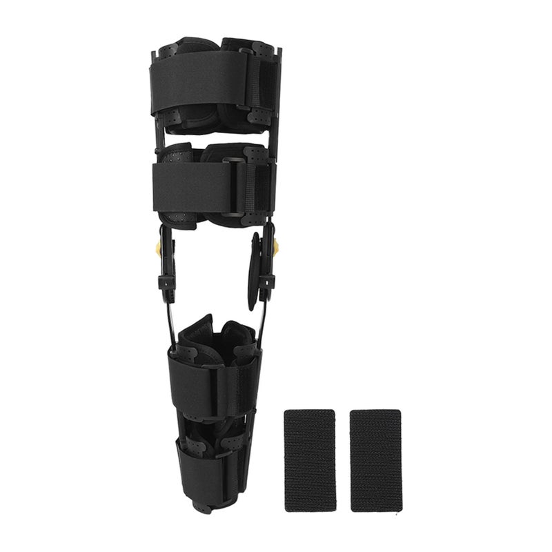 Hinged Knee Brace Angle Adjustable with Side Leg Stabilizer Post Op Leg Knee Support for ACL MCL PCL Injury - Image 1